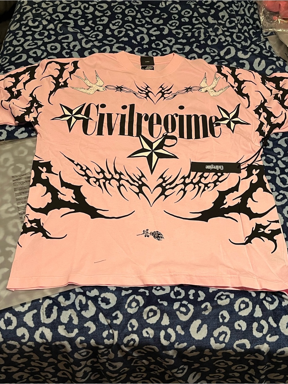 Civil Regime Women's Pink Graphic Short Sleeve Tee